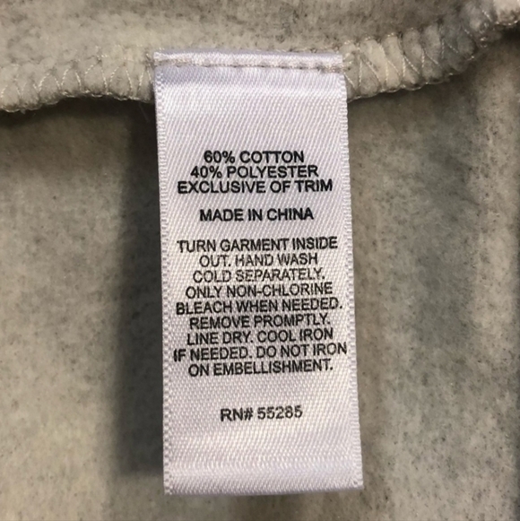 Express Cropped Sequin Lace Heathered Grey Owl Sweatshirt Women's Small S EUC - Picture 7 of 7